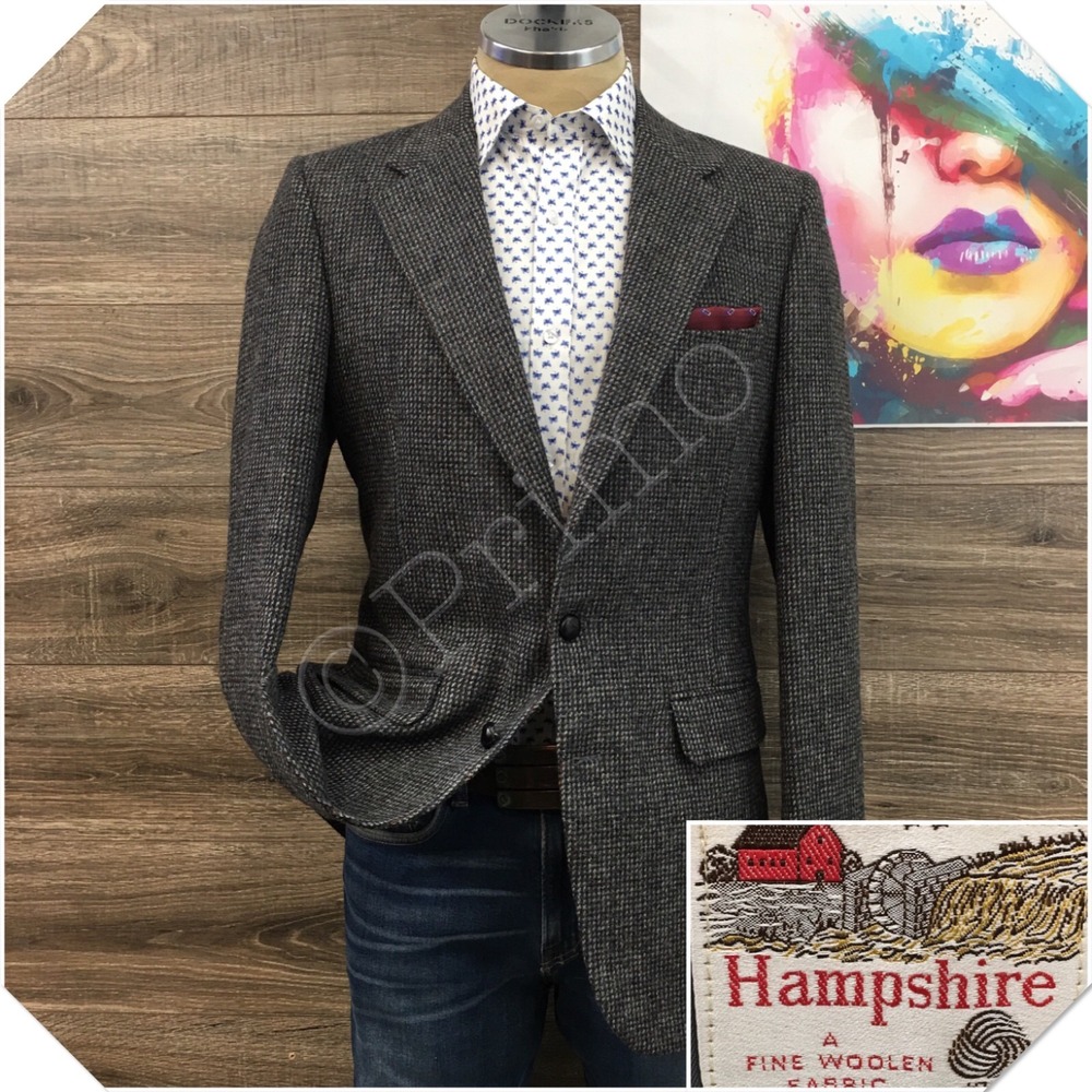 VINTAGE STAFFORD Mens Tweed Blazer Sport Coat‎ Casual Jacket Size 40L Wool Suit